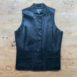 Vintage Banana Republic 90s Satin Button Up Vest Size 4